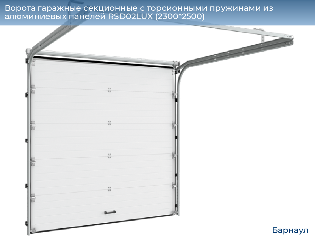 Ворота гаражные секционные с торсионными пружинами из алюминиевых панелей RSD02LUX (2300*2500), barnaul.doorhan.ru