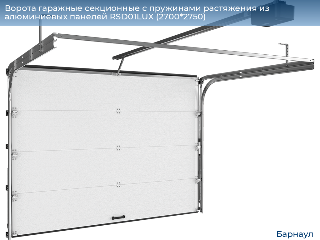 Ворота гаражные секционные с пружинами растяжения из алюминиевых панелей RSD01LUX (2700*2750), barnaul.doorhan.ru