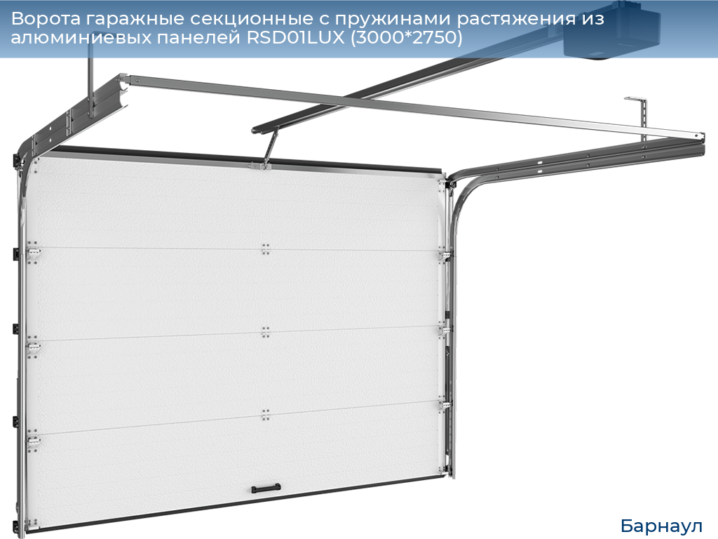 Ворота гаражные секционные с пружинами растяжения из алюминиевых панелей RSD01LUX (3000*2750), barnaul.doorhan.ru