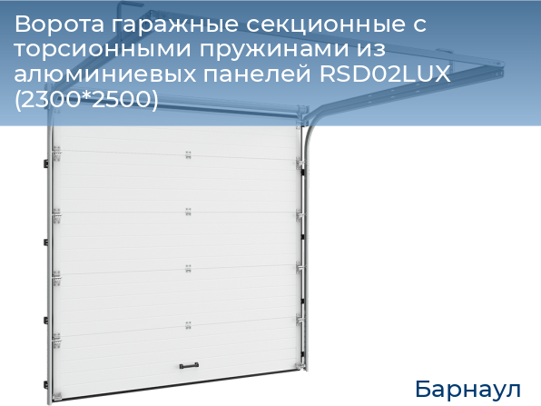 Ворота гаражные секционные с торсионными пружинами из алюминиевых панелей RSD02LUX (2300*2500), barnaul.doorhan.ru