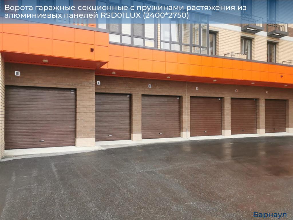 Ворота гаражные секционные с пружинами растяжения из алюминиевых панелей RSD01LUX (2400*2750), barnaul.doorhan.ru