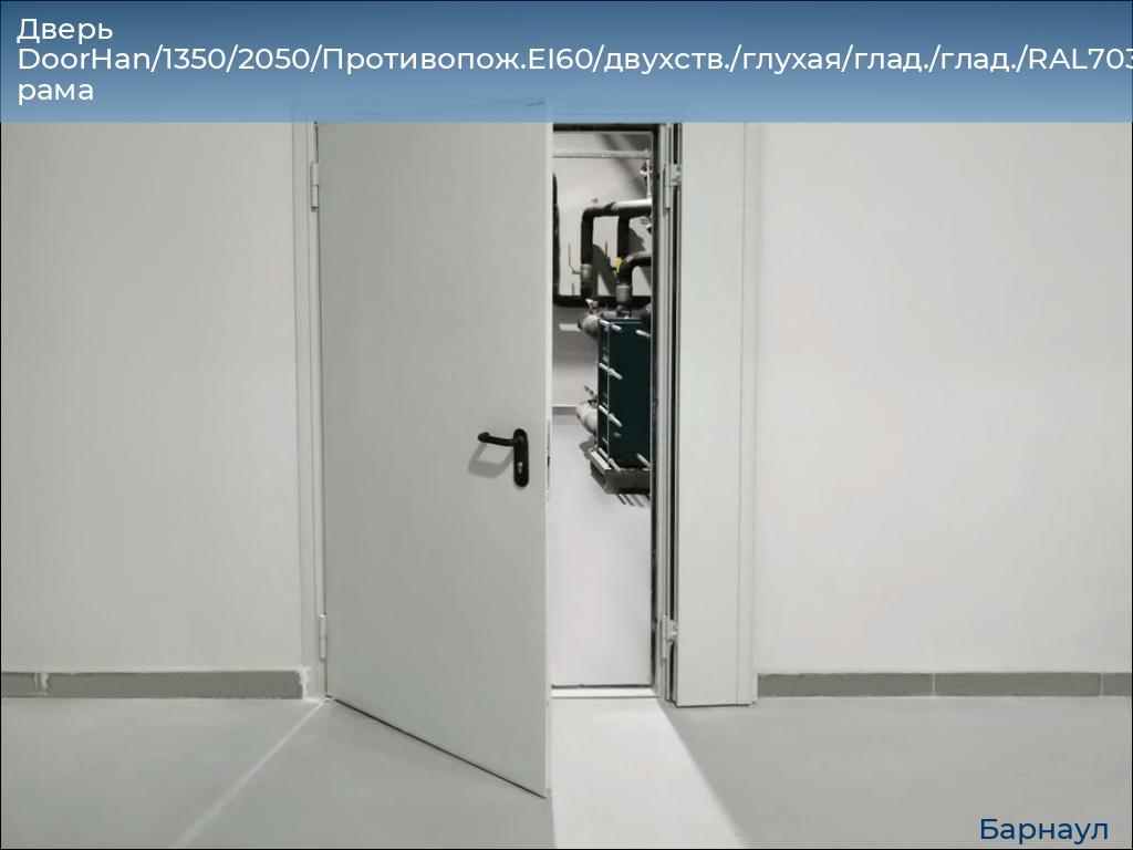 Дверь DoorHan/1350/2050/Противопож.EI60/двухств./глухая/глад./глад./RAL7035/прав./угл. рама, barnaul.doorhan.ru