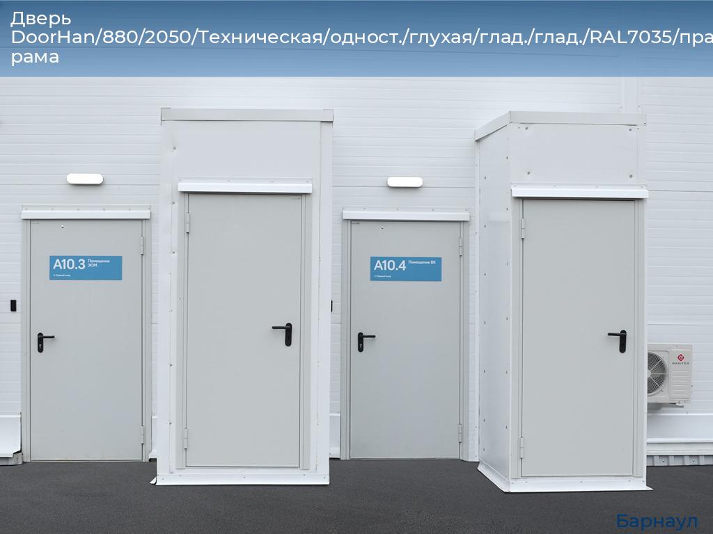 Дверь DoorHan/880/2050/Техническая/одност./глухая/глад./глад./RAL7035/прав./угл. рама, barnaul.doorhan.ru