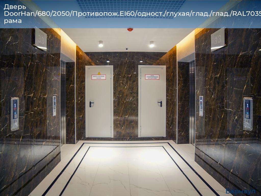 Дверь DoorHan/680/2050/Противопож.EI60/одност./глухая/глад./глад./RAL7035/лев./угл. рама, barnaul.doorhan.ru